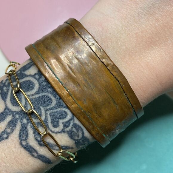 💛 Vintage Copper Cuff Bracelet - Picture 3 of 4